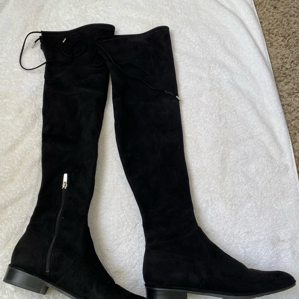Marc Fisher Suede Black Over-the-Knee Boots Size 9 - Picture 13 of 14